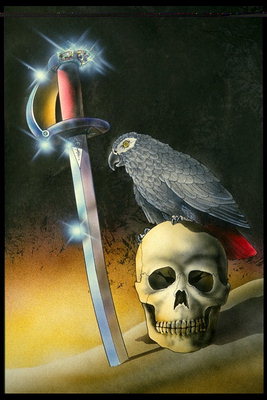 Raven trong skull. Sword