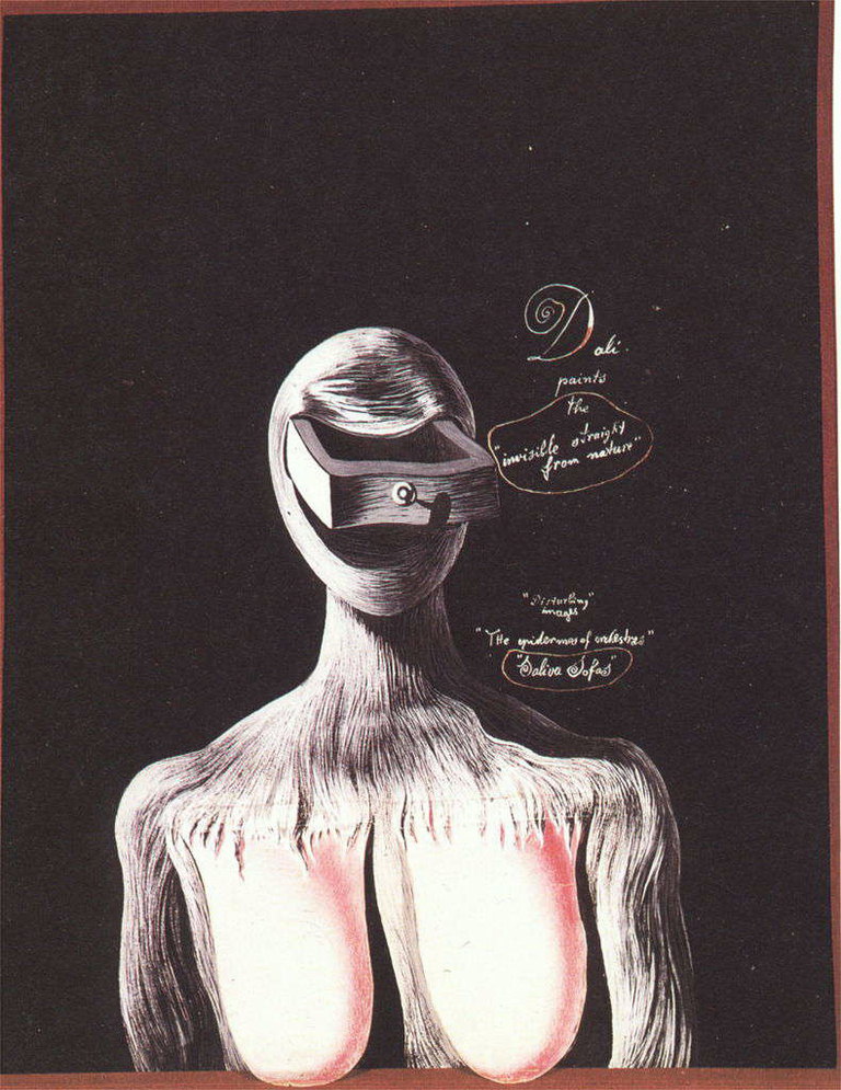 A figura do corpo humano. A cabeza está representada baixo a forma dunha apertura noite stands