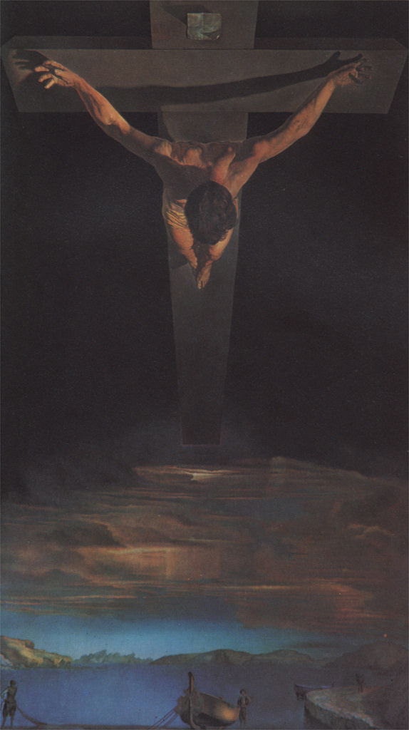 Maleri på emnet for en korsfæstet Jesus Kristus