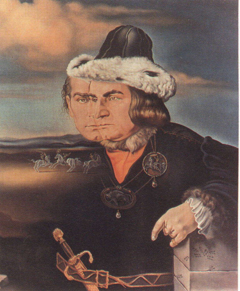 Портрет воина с саблей у пояса
