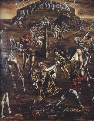 サルバドールダリの絵画の死後の世界をエロチックなテーマ