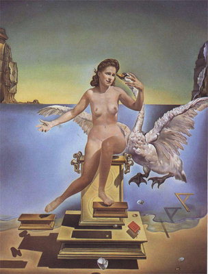 Изображение голой женщины ласкающей гуся