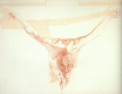 十字架につけられ、男の体