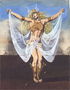Картина девы ангела на тему распятия