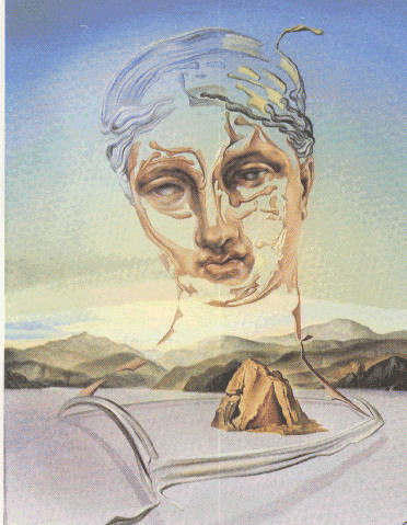 Retrato de mulher contra o pano de fundo o deserto