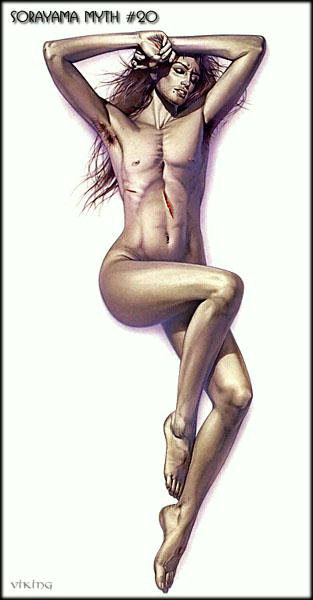 Gola ženska telesa prekrita z brazgotine