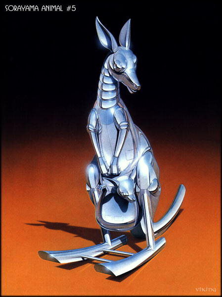 Kenguru-robot z otrokom v vrečko