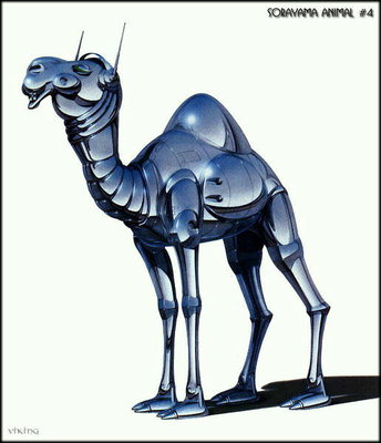 Mechanische kameel met antenne