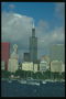 स्वच्छ झीलों के तट पर skyscrapers के एक नंबर शिकागो