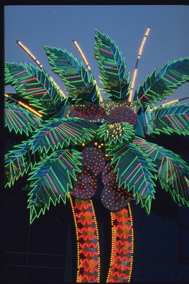 Искусственные, гигантские листья пальмы