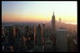 Bilder av horisonten på morgonen i New York