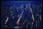 Foto di una notte di New York dall\'alto