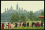 Празднование канадского дня независимости на природе в центральном парке столицы