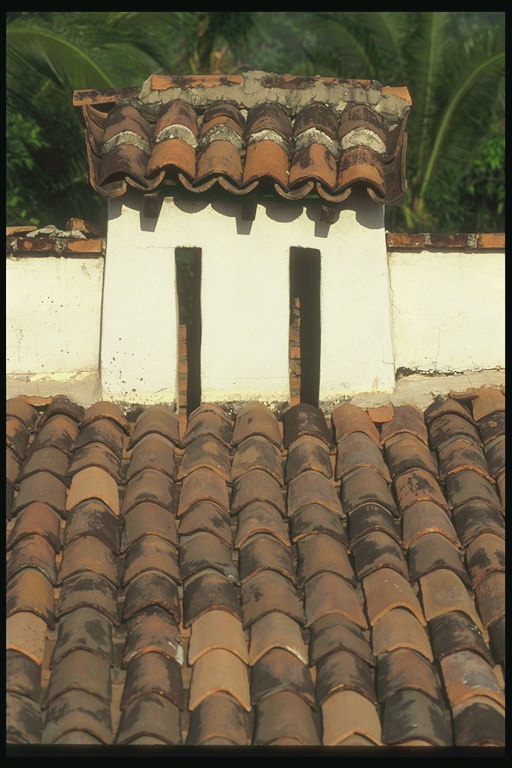 The roof tiles from houses