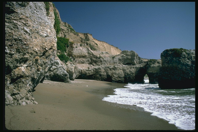 Берег моря окружённые скалами