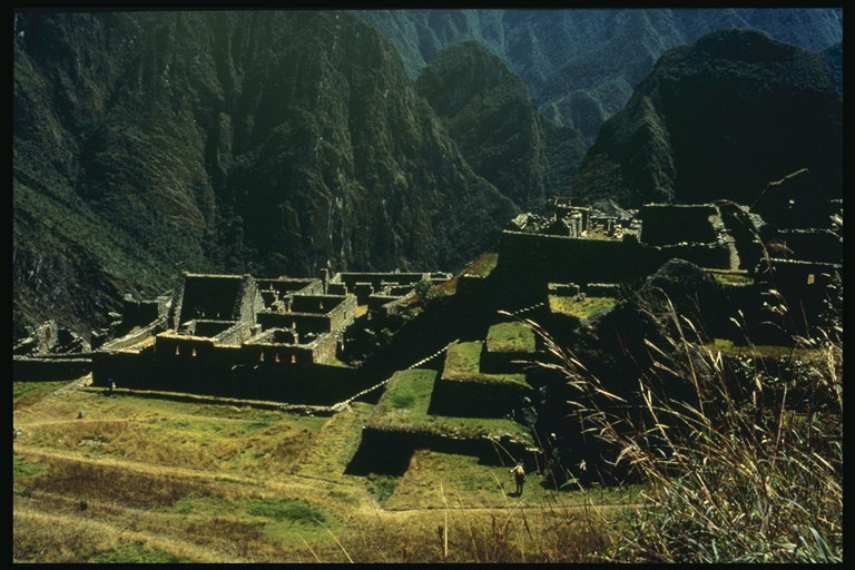 Ruins of the old town in the mountains
