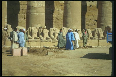 Opgravingen van de oude Egyptische Makelaar