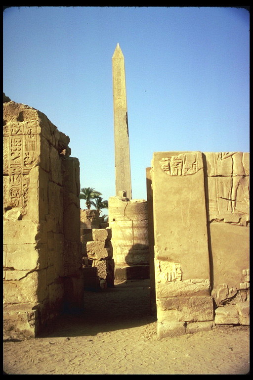 Towering obelisk of ancient