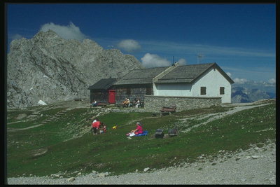 오스트리아. 산속에있는 집