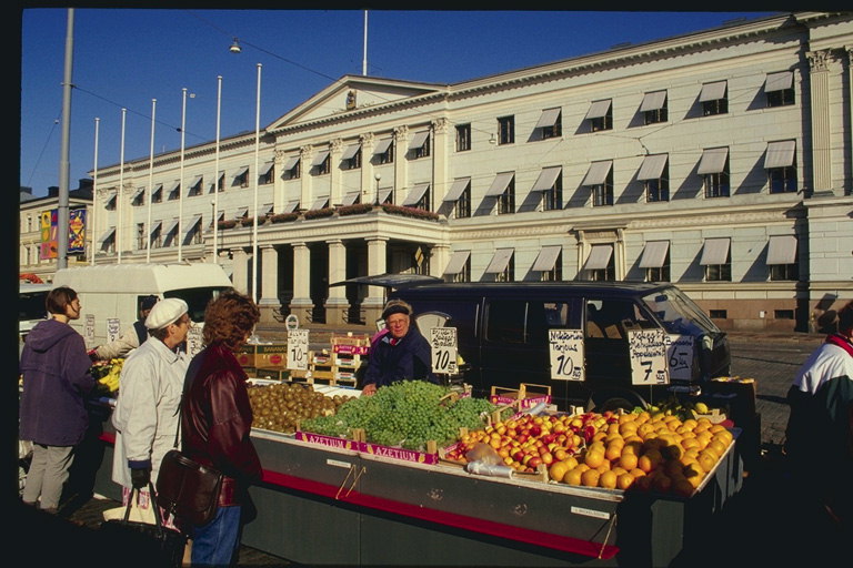 As vendas de froitas na cidade