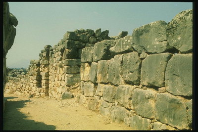 Стена с каменных длоков