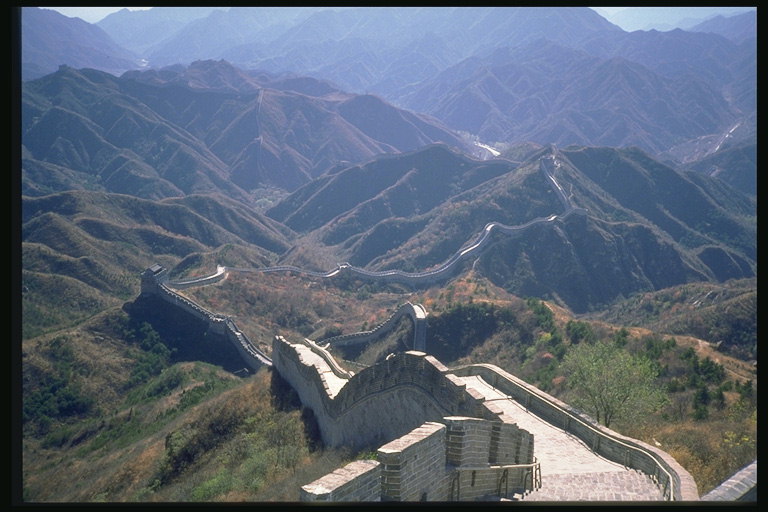 Длина китайской стены на горном хребте