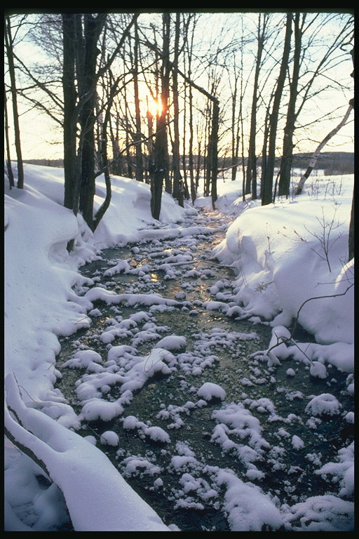 Река в зимнюю пору