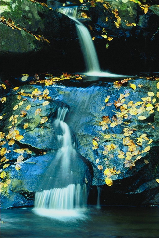 River among rocks, waterfall