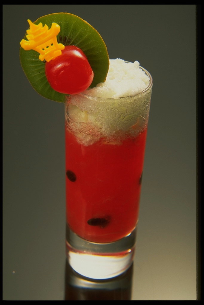 Un cocktail de fruits et mousse