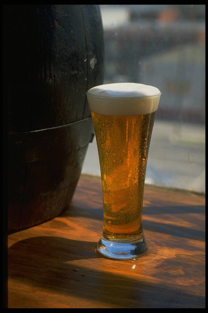 Šalto alaus stiklas