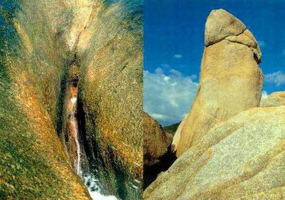 Скалы в виде разных форм