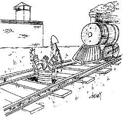 Túnel da liña ferroviaria para o suicidio