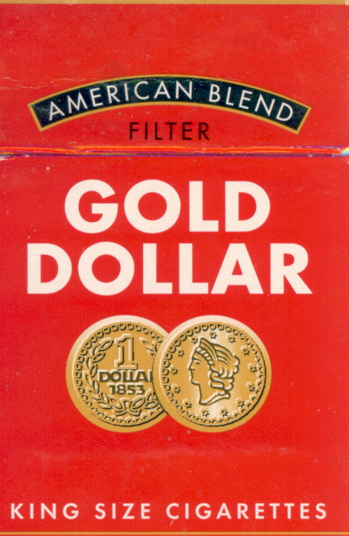 GOLD DOLLAR пачка сигарет с золотыми монетами
