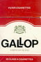 GALLOP пачка сигарет с изображением эмлемы с лошадями