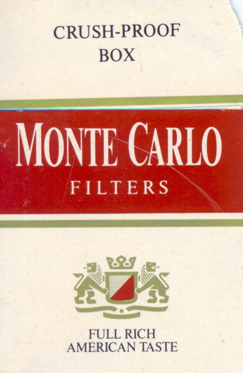 MONTE CARLO. Пачка сигарет с фильтром 