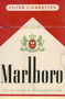 MARLBORO сигареты. Пачка с красным рисунком . Эмблема с рисунком лошадей