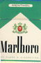 Пачка сигарет бело-зеленого цвета. MARLBORO MENTOL