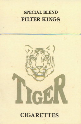 Сигареты TIGER с рисунком головы тигра на пачке