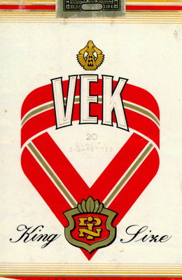 Пачка сигарет VEK с рисунком медали
