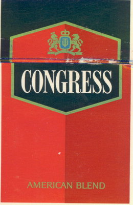 CONGRESS- пачка сигарет в двух тонах. Красный и бордовый