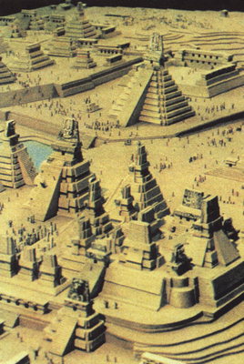 Рисунок древнего города в период процветания
