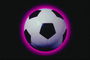 Футбольный мяч  и розовый ореол