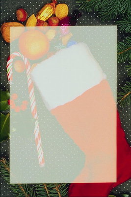 Рамка с рисунком рождественского носка