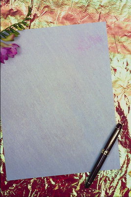 Рамка с веткой цветов и ручкой