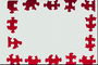 Рамка с изображением красных элементов пазла