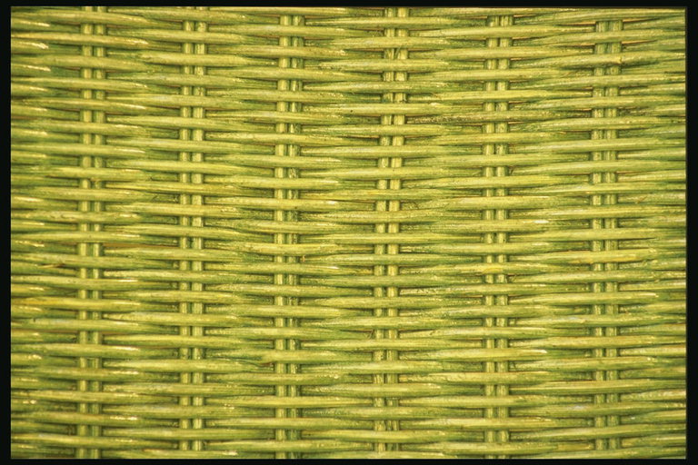 Структура плетения из  прутьев зелёной лозы