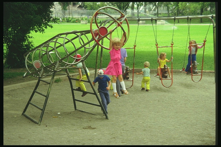 Children on the swing
