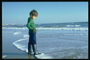 The boy trên bãi biển