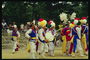 Carnaval. De muzikanten gekleed in folkloristische kostuums