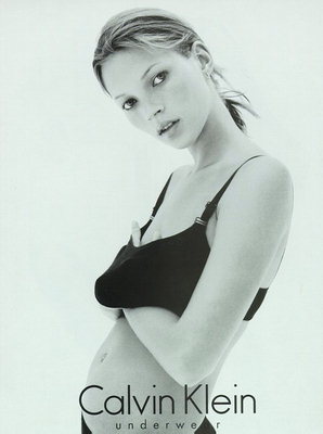Kate Moss. Products Kelvin Klein